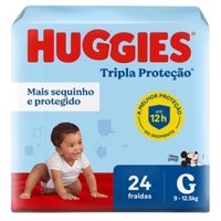 Fralda Huggies Tripla Proteção G 24 Unidades