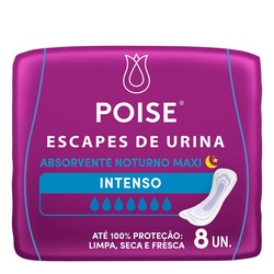 Absorvente Para Escape De Urina Poise Protetor Maxi Absorção Intensa 8 Unidades