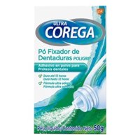 Corega Fixador De Dentadura Ultra Em Pó 50g Menta