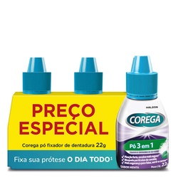 Kit Corega 22gr 3 Em 1 - Sabor Menta 3 Unidades