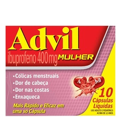 Advil Mulher 400mg 10 Capsulas