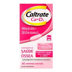 CÁlcio E Vitamina D Caltrate 600 + D200ui 60 Comprimidos