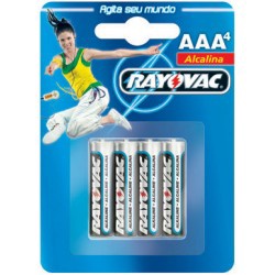 Pilhas Rayovac Alcalina Palito Aaa Com 4 Unidades