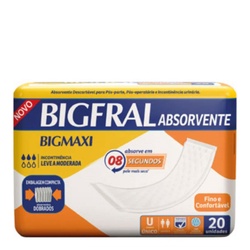 Absorvente Geriátrico Bigfral Com 20 Unidades