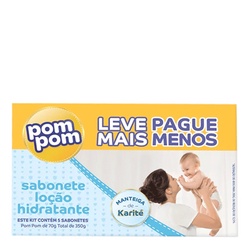 Kit Sabonete Pom Pom 70gr Hidratante