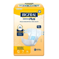 Fralda Descartável Geriátrica Bigfral Derma Plus G 7 Unidades
