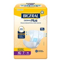 Fralda Descartável Bigfral Derma Plus Regular Xg 7 Unidades