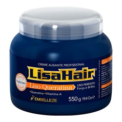 Creme Alisamento Lisahair Profissional Liso Queratina 550g