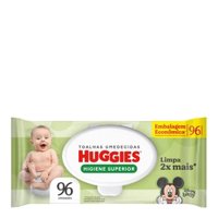 Lenços Umedecidos Huggies Higiene Superior Hipoalergênico  96 Unidades