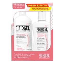 Kit Fisiogel A.i. Ação Calmante Loção Cremosa Com 400ml + 200ml