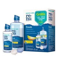 Solução Multiuso Renu Fresh 355ml + Renu Fresh 120ml + Estojo Para Lentes 1 Unidade