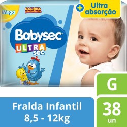 Fralda Babysec Galinha Pintadinha Mega G 32 Unidades