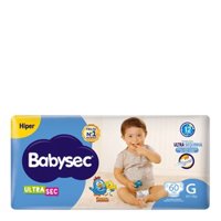 Fralda Babysec Ultra Hiper G 60 Unidades
