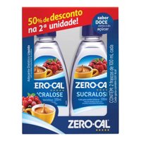 Adoçante Zero Cal Sucralose 100ml Com 2 Unidades + 50% De Desconto No Segundo