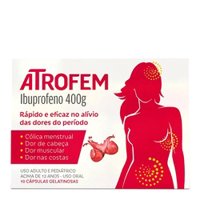 Atrofem Ibuprofeno 400mg 10 Cápsulas