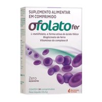 Suplemento Alimentar Ofolato Fer Sem AÇÚcar Com 30 Comprimidos