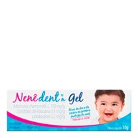 NenÊ Dent 150mg/g + 3,4mg/g + 3,2mg/g Gel Sem AÇÚcar Com 10g
