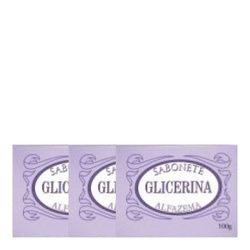 Kit Sabonete Glicerina Lavanda 90g Augusto Caldas Com 3 Unidades