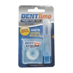 Kit Fio Dental Dentlimp 50 Metros + Escova Dental Macia