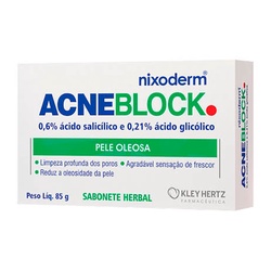 Acneblock Sabonete Herbal Pele Oleosa 85g Kley Hertz