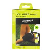 Joelheira Elastica Sem Orificio Preta M Esporte