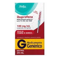 Ibuprofeno 100mg/ml Medley SuspensÃo Oral Com 20ml