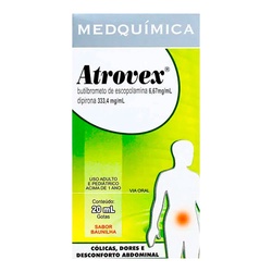 Atrovex Dipirona 295,41mg + Butilbrometo De Escopolamina 6,67mg Solução Oral 20ml