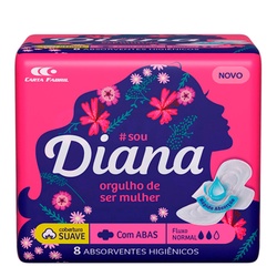 Absorvente Diana Suave Com Abas 08 Unidades