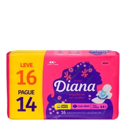 Absorvente Diana Suave Com Abas Lv16pg14 Unidades