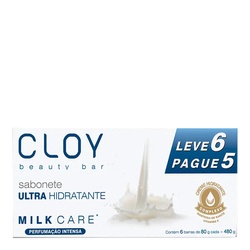 Sabonete Cloy Milk Care 80g Com 6 Unidades