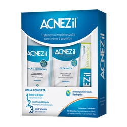 Acnezil Kit De Tratamento Completo Com Loção Adstringente + Gel De Limpeza + Gel Secativo