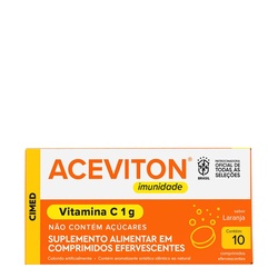Aceviton 1g Sabor Laranja Com 10 Comprimidos Efervescentes