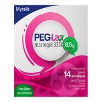 Peg-lax 8,5g Myralis Pó Para Solução Oral 14 Envelopes De 8,75g Sem Sabor
