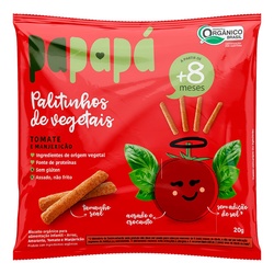 Biscoito Infantil Papapá Palitinhos De Vegetais Tomate E Manjericão 20g