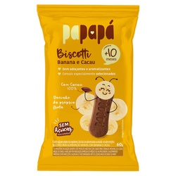 Biscoito Infantil Papapa Biscotti Banana E Cacau 60g