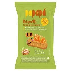 Biscoito Infantil Papapa Biscotti Laranja E Cenoura 60g