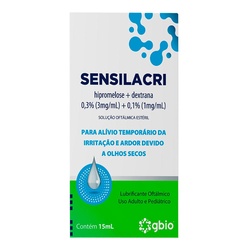 Sensilacri 1+3mg/ml SoluÇÃo OftalmolÓgica 15ml