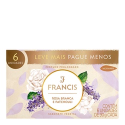 Kit Sabonete Francis 90g Branca E Patchouli  6 Unidades De Cada
