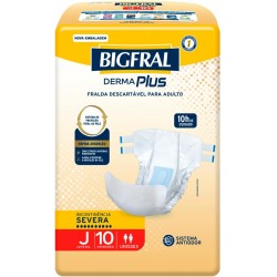 Fralda Descartável Bigfral Derma Plus Plus Juvenil 10 Unidades